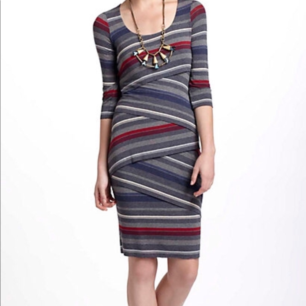 Bailey44 bodycon striped column dress